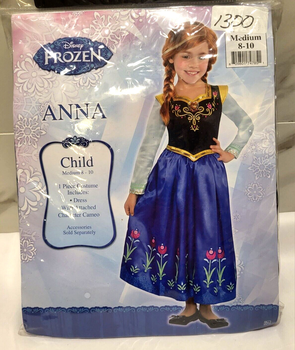 Disney Frozen ANNA Costume Child Size M 8-10 NEW - Picture 1 of 7